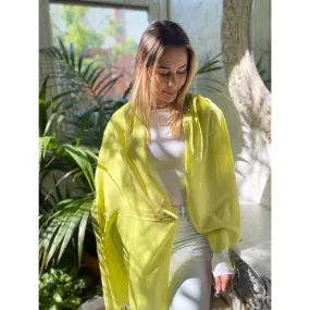 🍏 Pashmina Shawl -  Apple Green