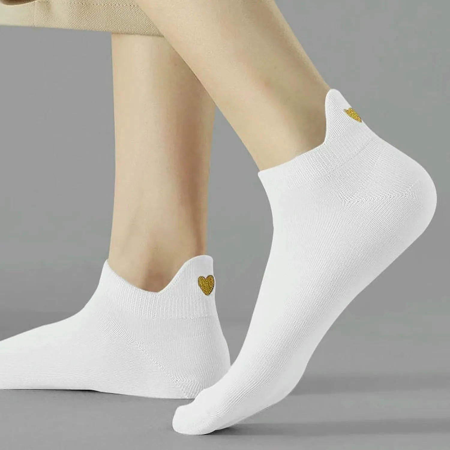 4 Pairs Women Fashion Soft Breathable Socks Casual Funny Ankle Socks