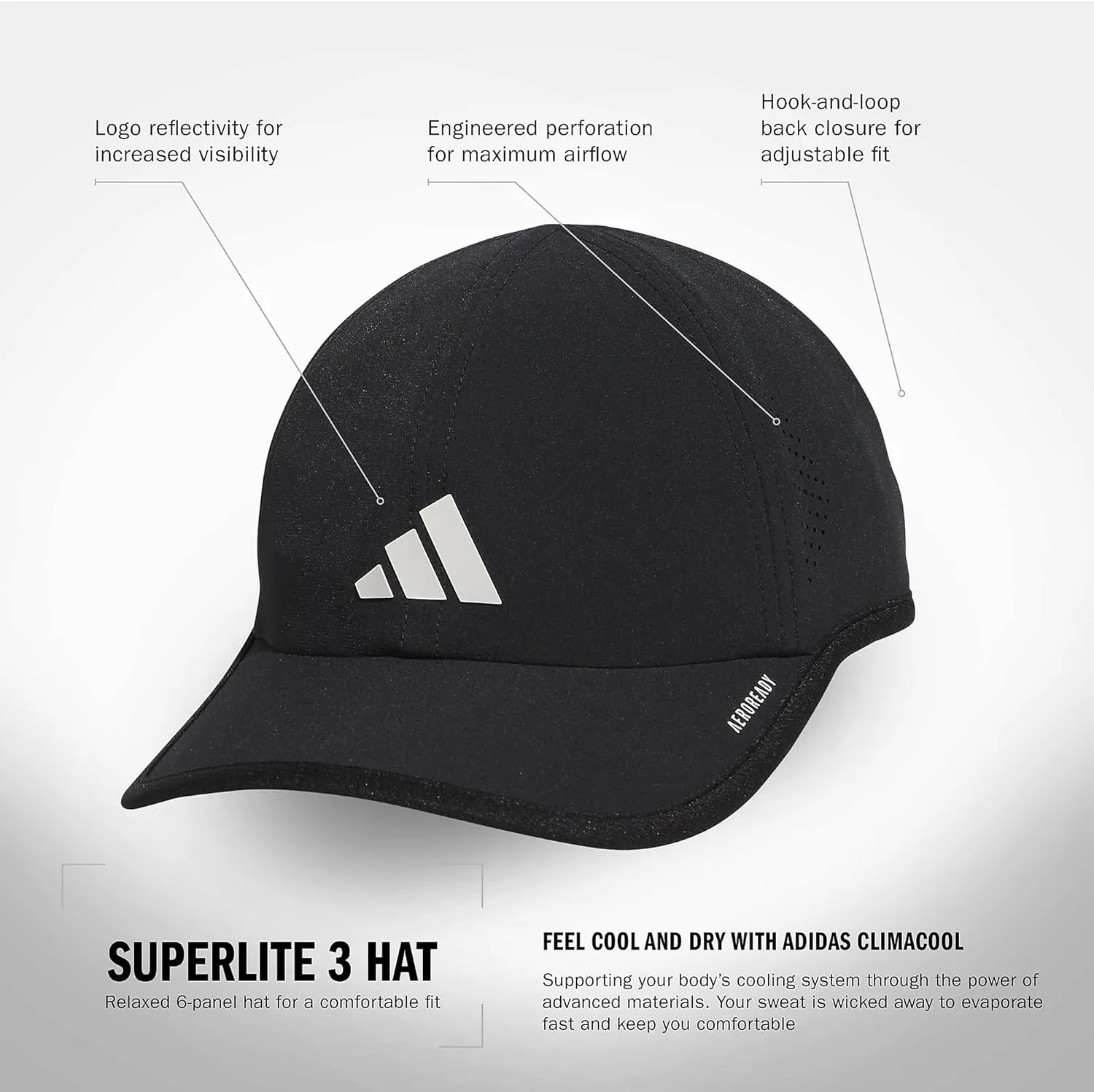 adidas Men's Superlite Cap, Athletic Hats for Men, Men's Caps, Running Hat Men