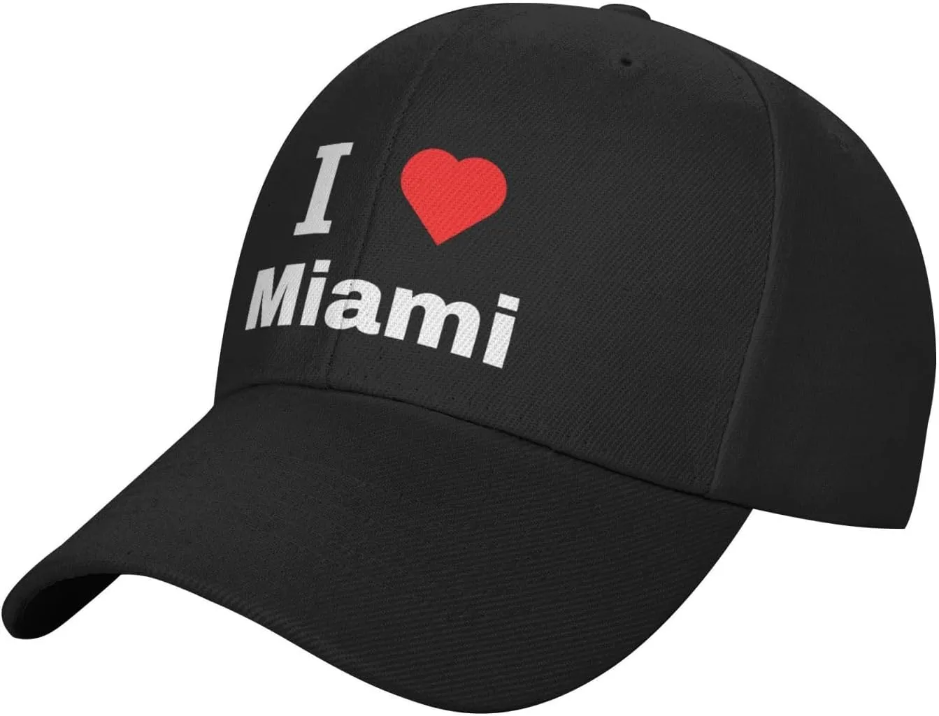 Adjustable I Love Miami Baseball Cap for Men Women Classic Solid Color Trucker Hats