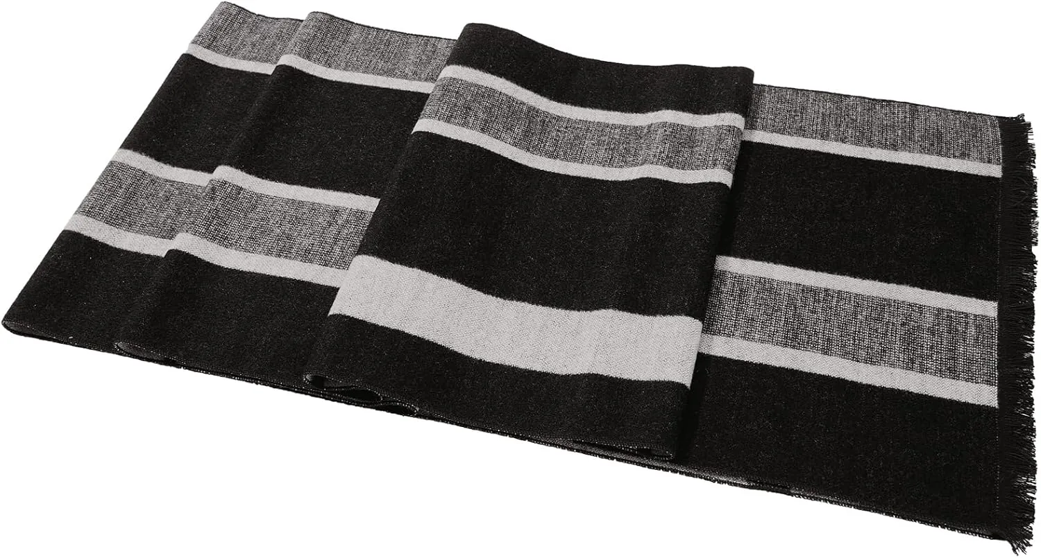 American Trends Men's Winter Wool Scarf Plaid Tassel Scarf for Fall and Winter Long Soft Knit Fashion Classic Neck Scarves