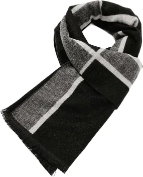American Trends Men's Winter Wool Scarf Plaid Tassel Scarf for Fall and Winter Long Soft Knit Fashion Classic Neck Scarves