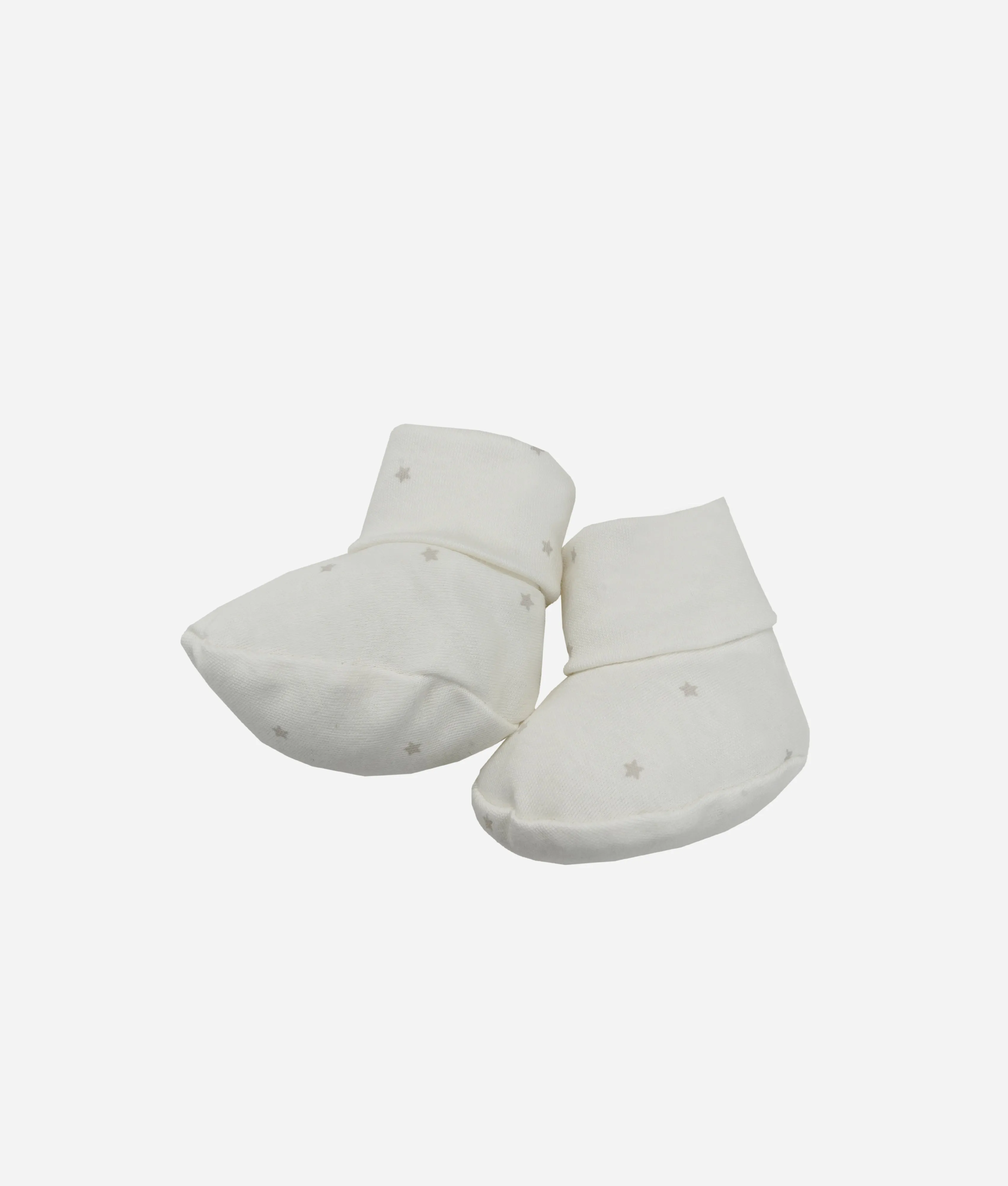 Baby Socks, Mittens & Cap Set - Light Grey Star Print