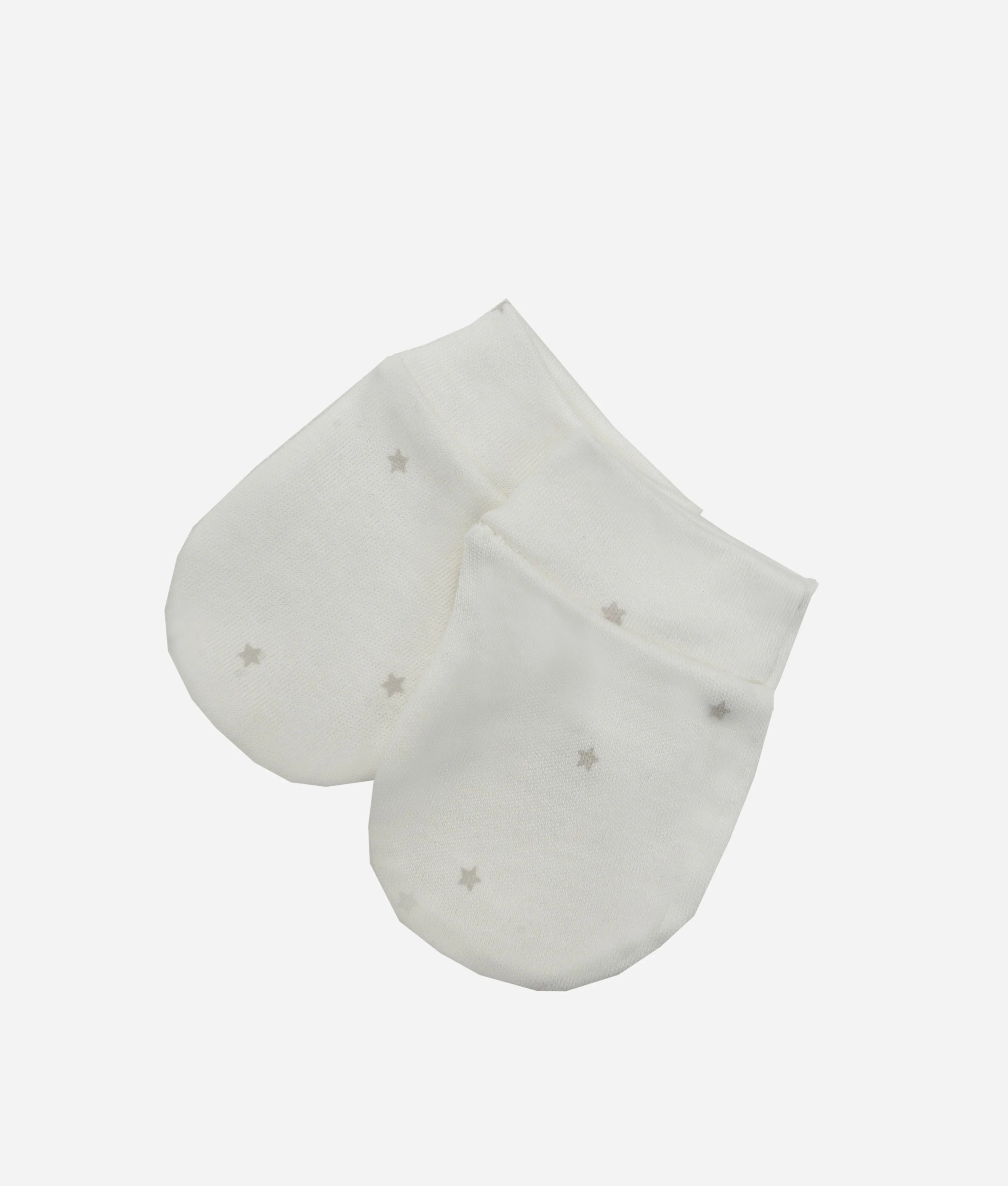 Baby Socks, Mittens & Cap Set - Light Grey Star Print