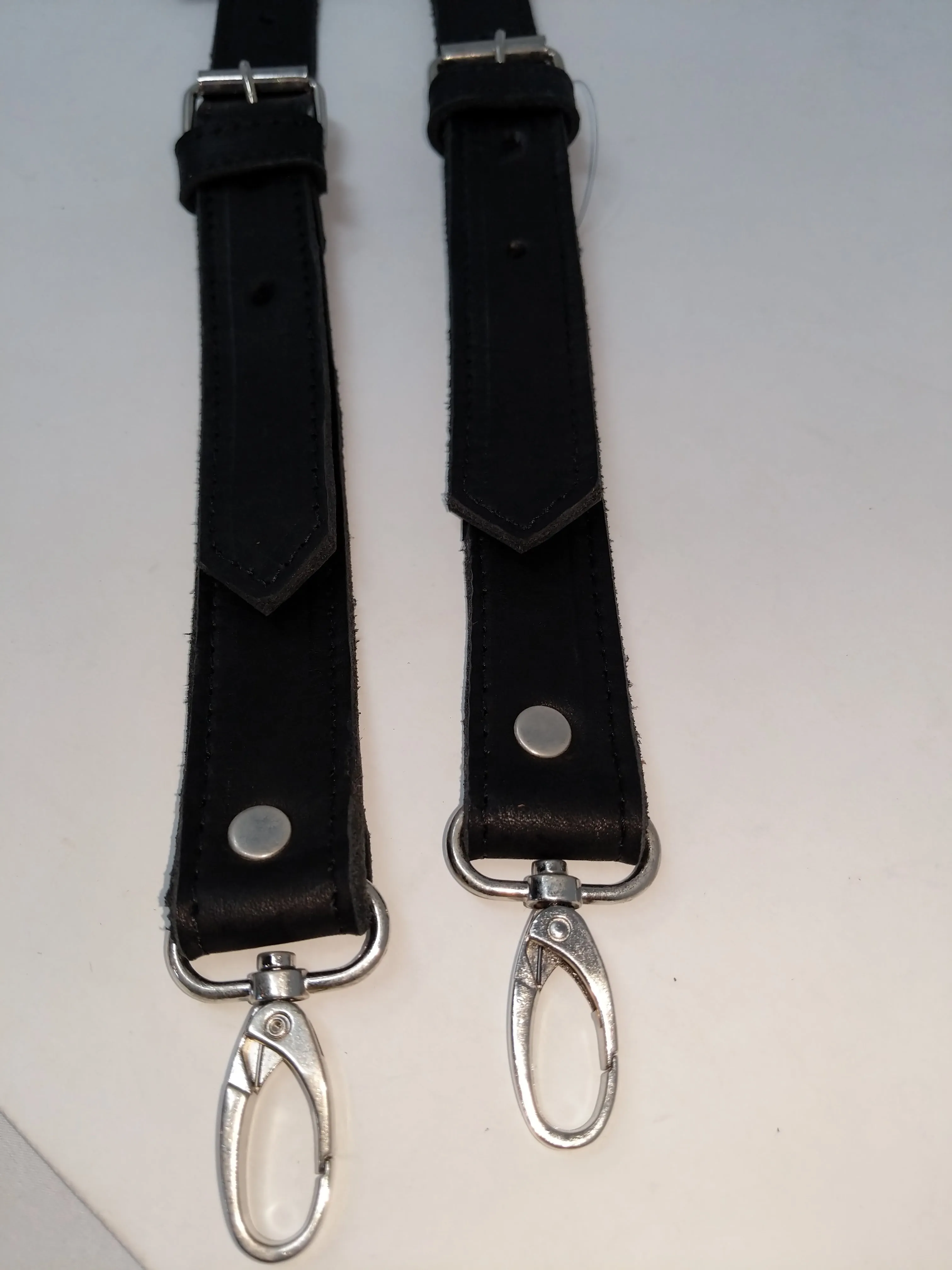 BACKPACK STRAPS BLACK LEATHER