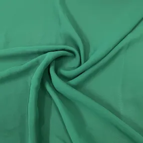 Classic Emerald Green Solid Georgette Fabric