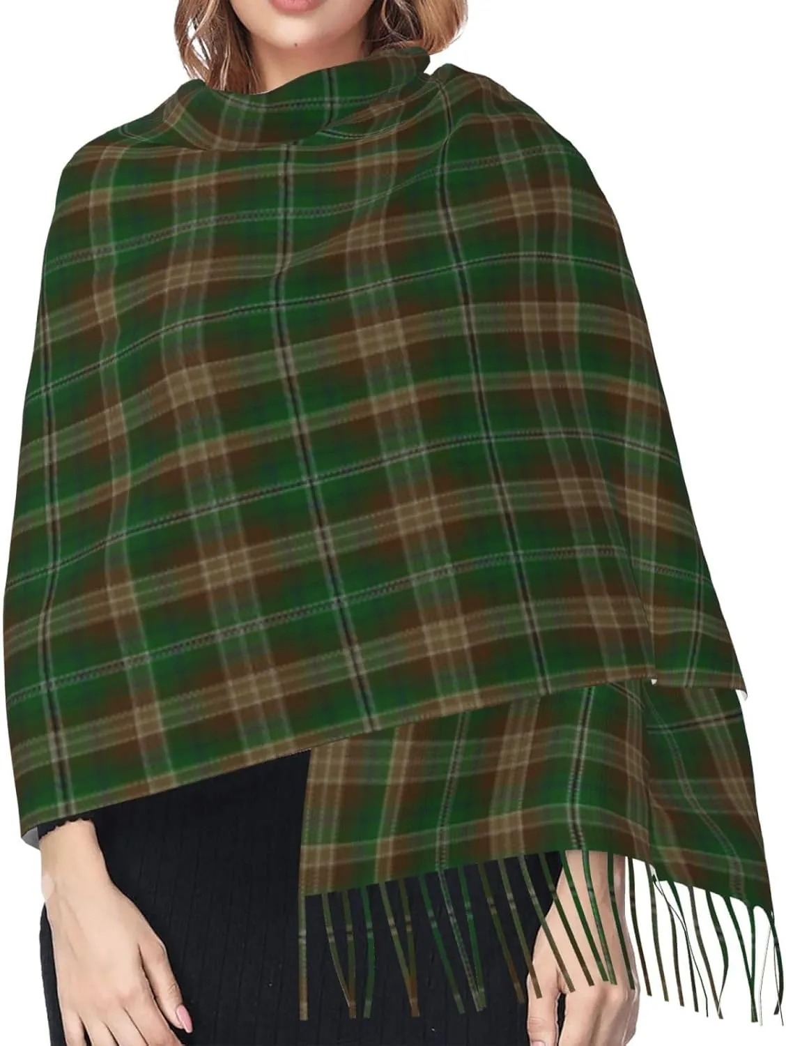 Corcoran Of Sherbrooke Clan Family Tartan Imitation Cashmere Tassel Scarf Winter Scarf Autumn Softest Classic Warm
