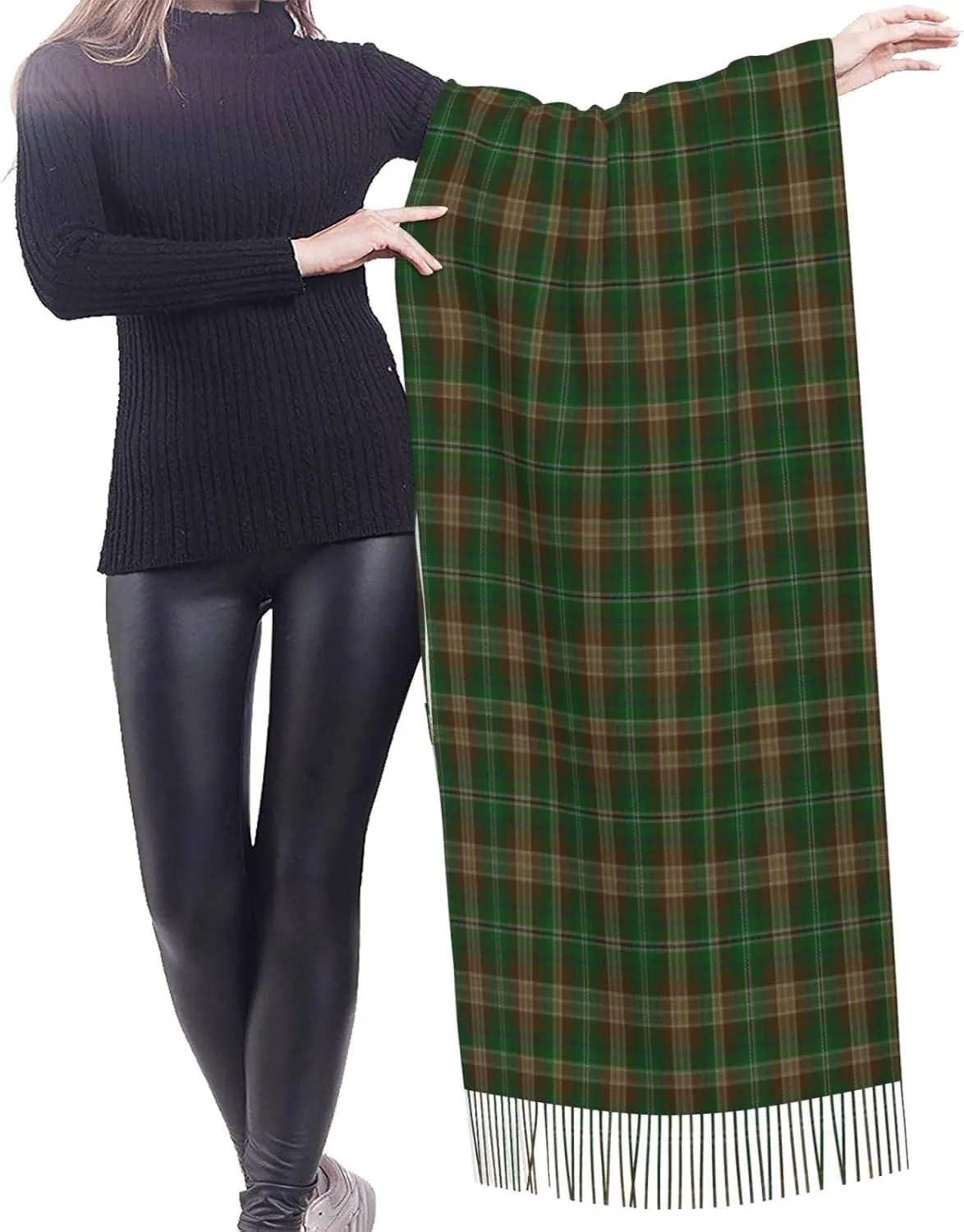 Corcoran Of Sherbrooke Clan Family Tartan Imitation Cashmere Tassel Scarf Winter Scarf Autumn Softest Classic Warm