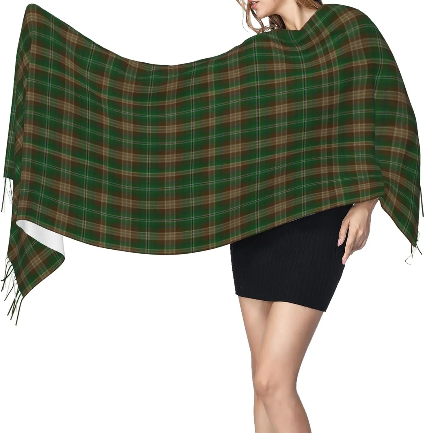 Corcoran Of Sherbrooke Clan Family Tartan Imitation Cashmere Tassel Scarf Winter Scarf Autumn Softest Classic Warm