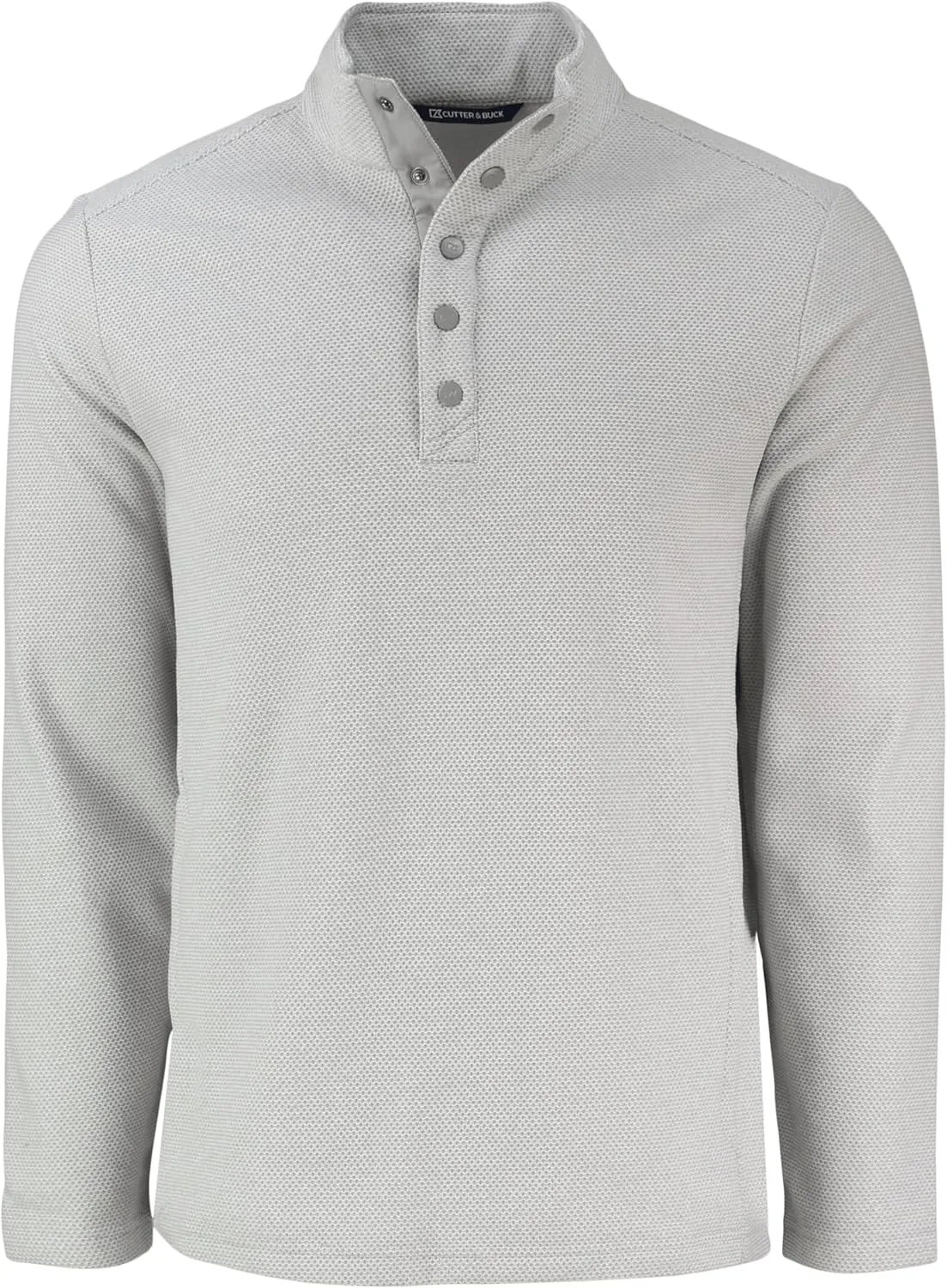 Cutter & Buck Hunts Point Eco Textured Fleece Recycled Mens Snap Pullover, Polished, XXXL