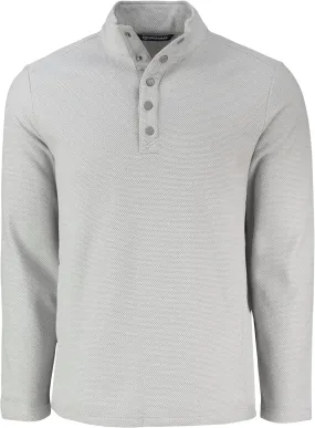 Cutter & Buck Hunts Point Eco Textured Fleece Recycled Mens Snap Pullover, Polished, XXXL