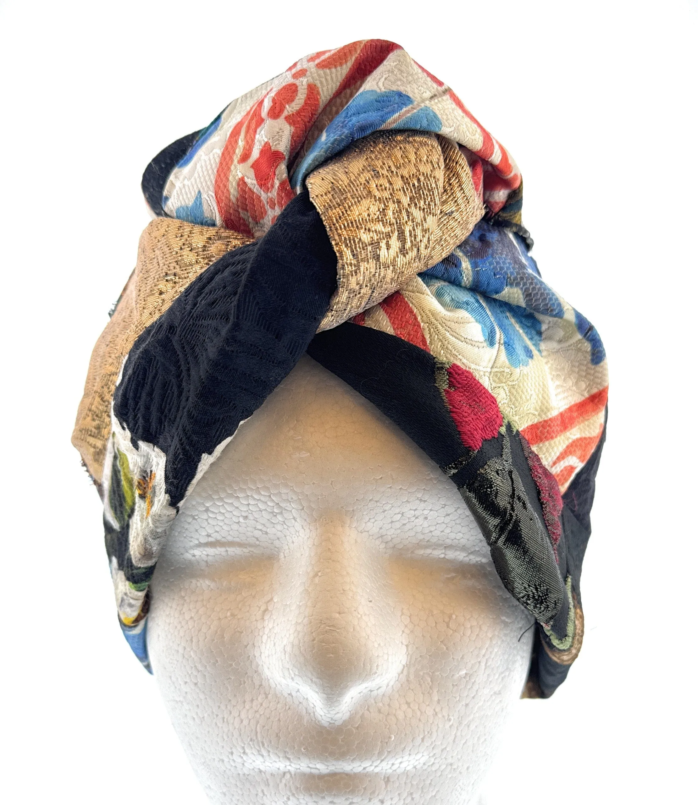 Dolce & Gabbana Turban Headpiece with Patchwork Detail-Adult S