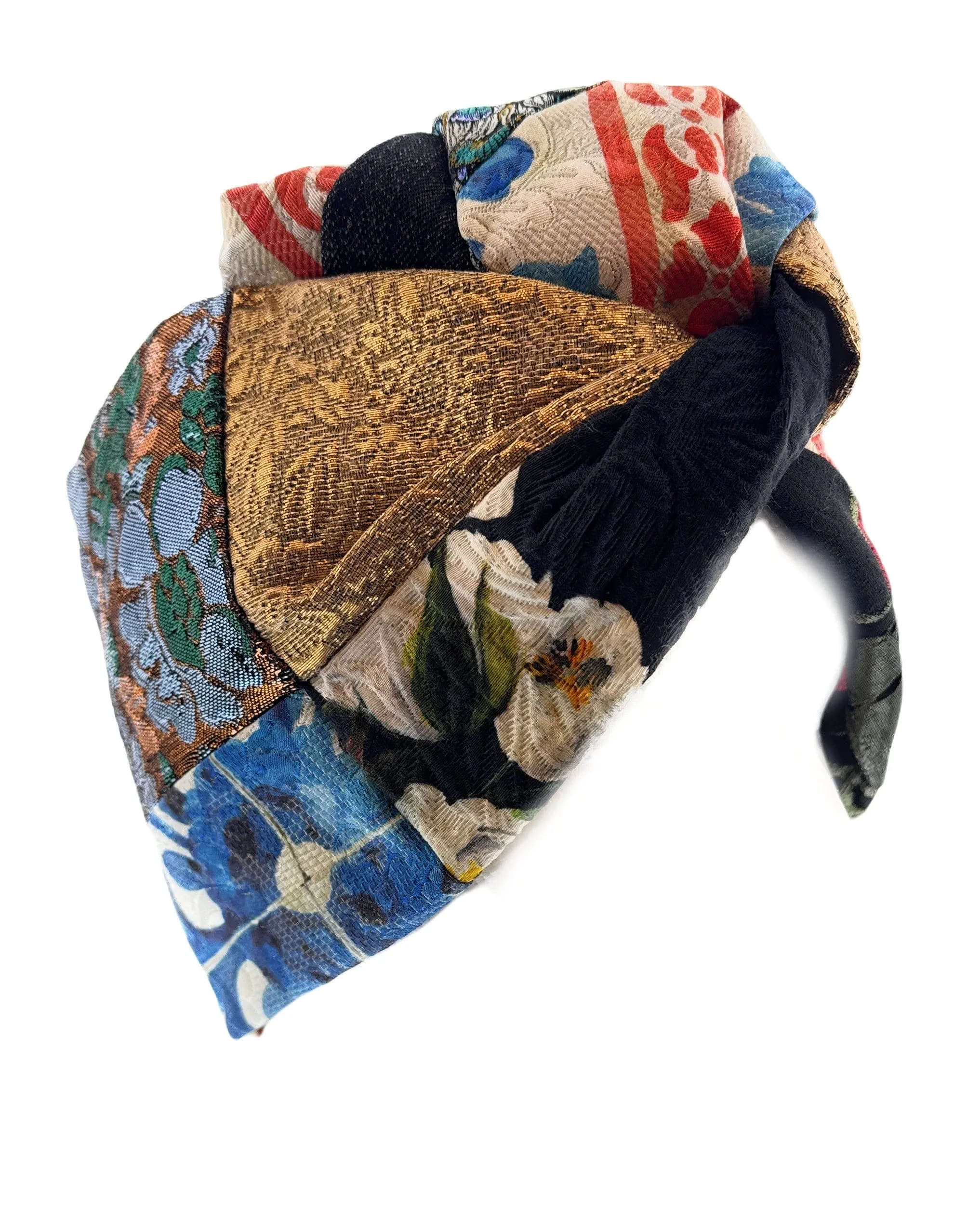 Dolce & Gabbana Turban Headpiece with Patchwork Detail-Adult S
