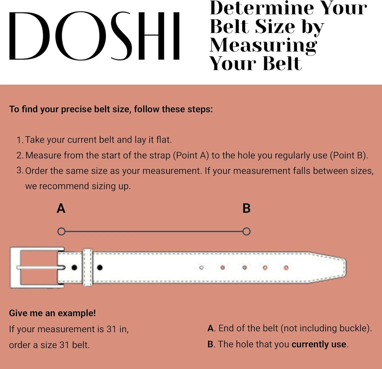 DOSHI Square Reversible Belt - Ultra Premium Quality Vegan Leather Belt - Casual and Formal Wear - Unique Belt for Women