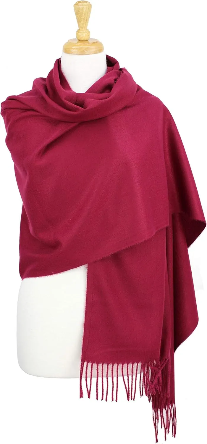 Extra Large 78 Inch X 26 Inch Soft Cashmere Wool Pashmina Shawl Wrap Scarf, Warm And Cozy For Women And Men