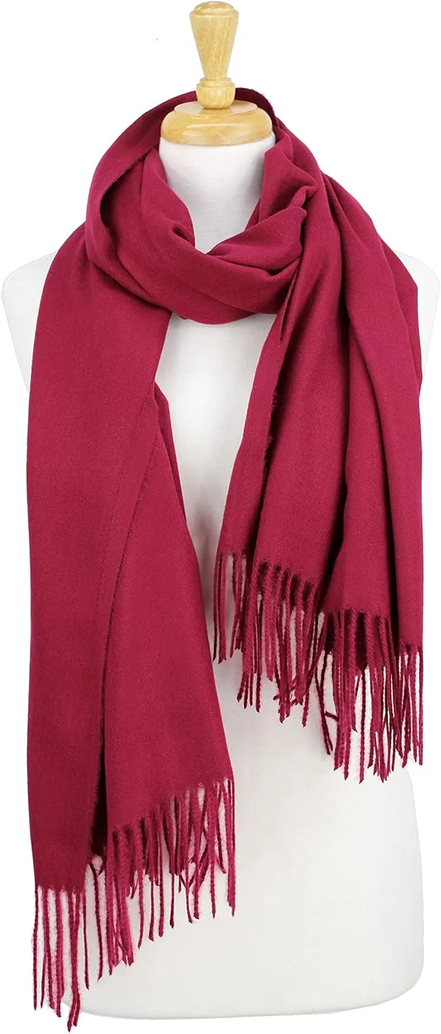 Extra Large 78 Inch X 26 Inch Soft Cashmere Wool Pashmina Shawl Wrap Scarf, Warm And Cozy For Women And Men