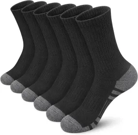 Felicigeely Athletic Socks Cushion Running Socks Performance Breathable Crew Socks Outdoor Sports Socks for Men Women 6Pairs