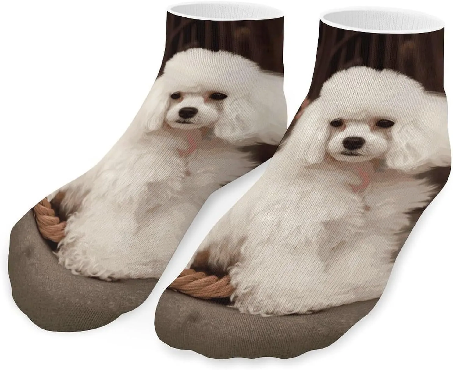 French Poodle Socks Ankle Length Socks Casual Short Socks for Women Men Low Cut Sports Socks Running Socks No Show Socks Ankle Socks Athletic Socks Workout Socks