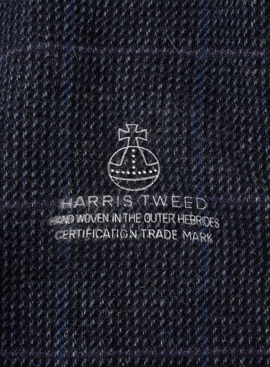 Harris Tweed Rope Blue Newsboy Cap