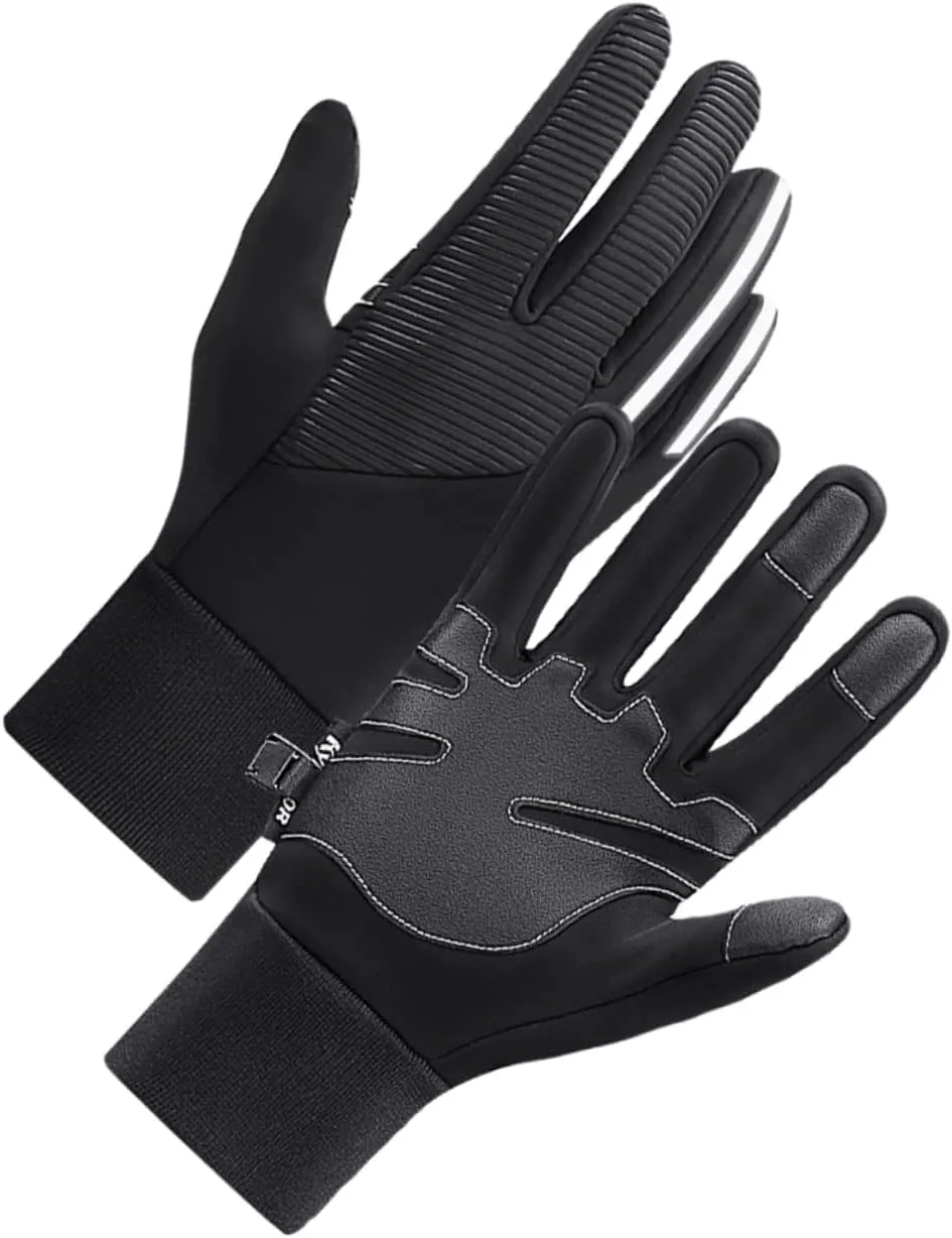 LIFKOME Men's Thermal Bike Gloves Windproof Waterproof Riding Gloves Touch Screen Winter Fishing 1 Pair