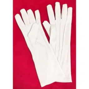 Long White Nylon Gloves