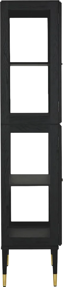 Maurice Glass Cabinet  -  Drifted Matte Black
