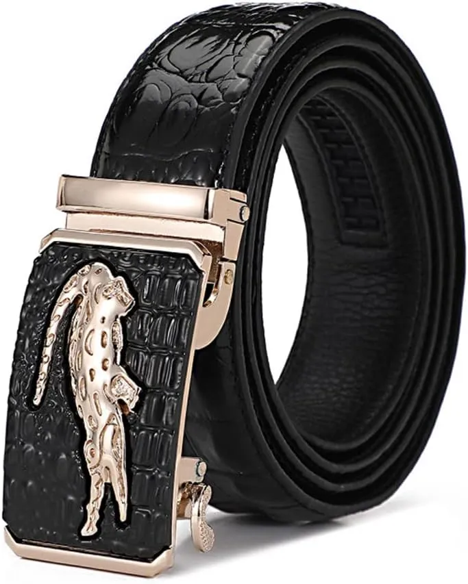 Men Genuine Leather Belts Business Crocodile Pattern Belts for Men Brand Luxury Strap
