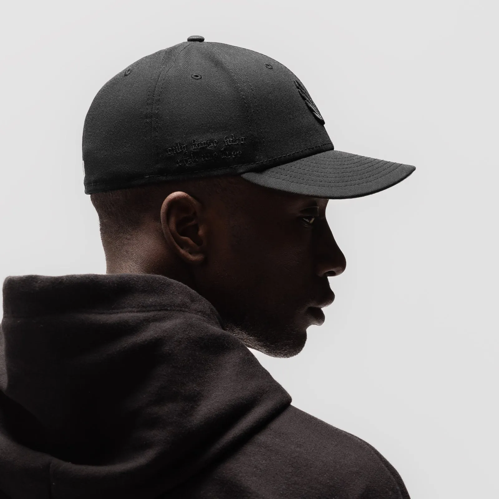 New Era® 59Fifty® Low Profile Hat - Black/Black "Wings"