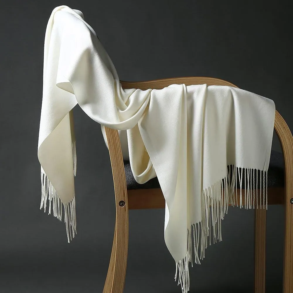 OHAYOMI Womens Pashmina Shawl Wrap Soft Warm Scarf Solid Color Pashmina