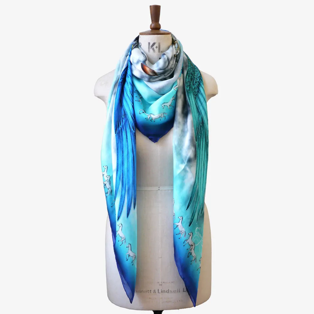 Pegasus Silk Chiffon Scarf