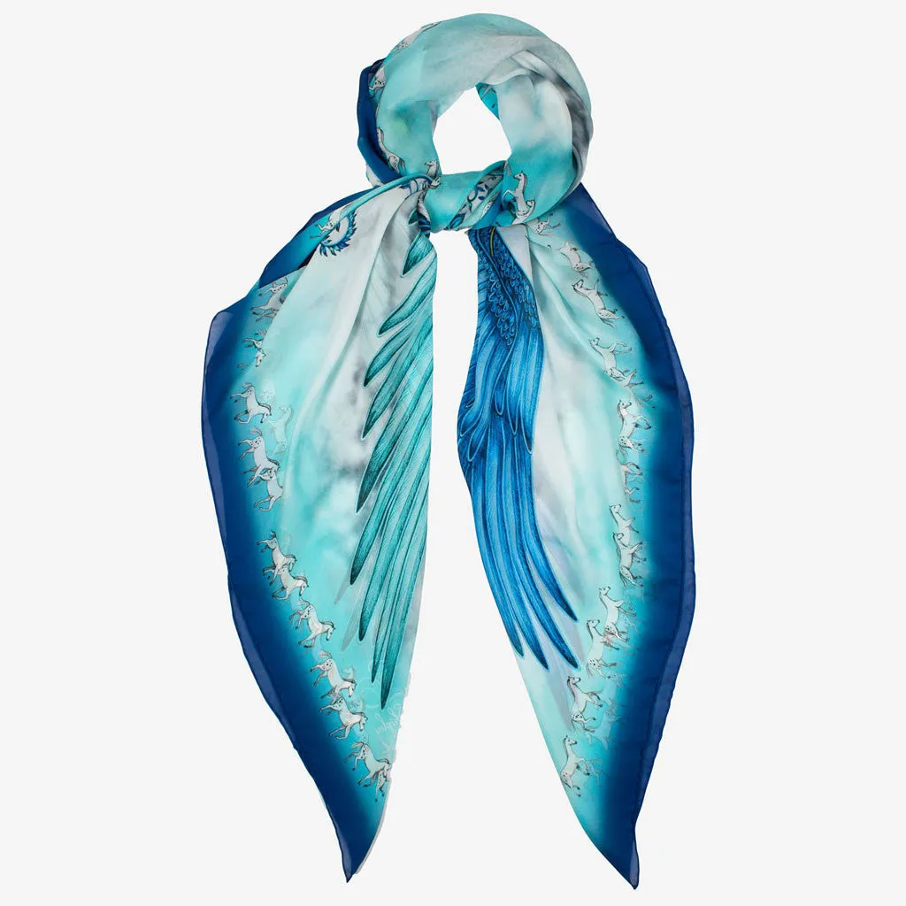 Pegasus Silk Chiffon Scarf