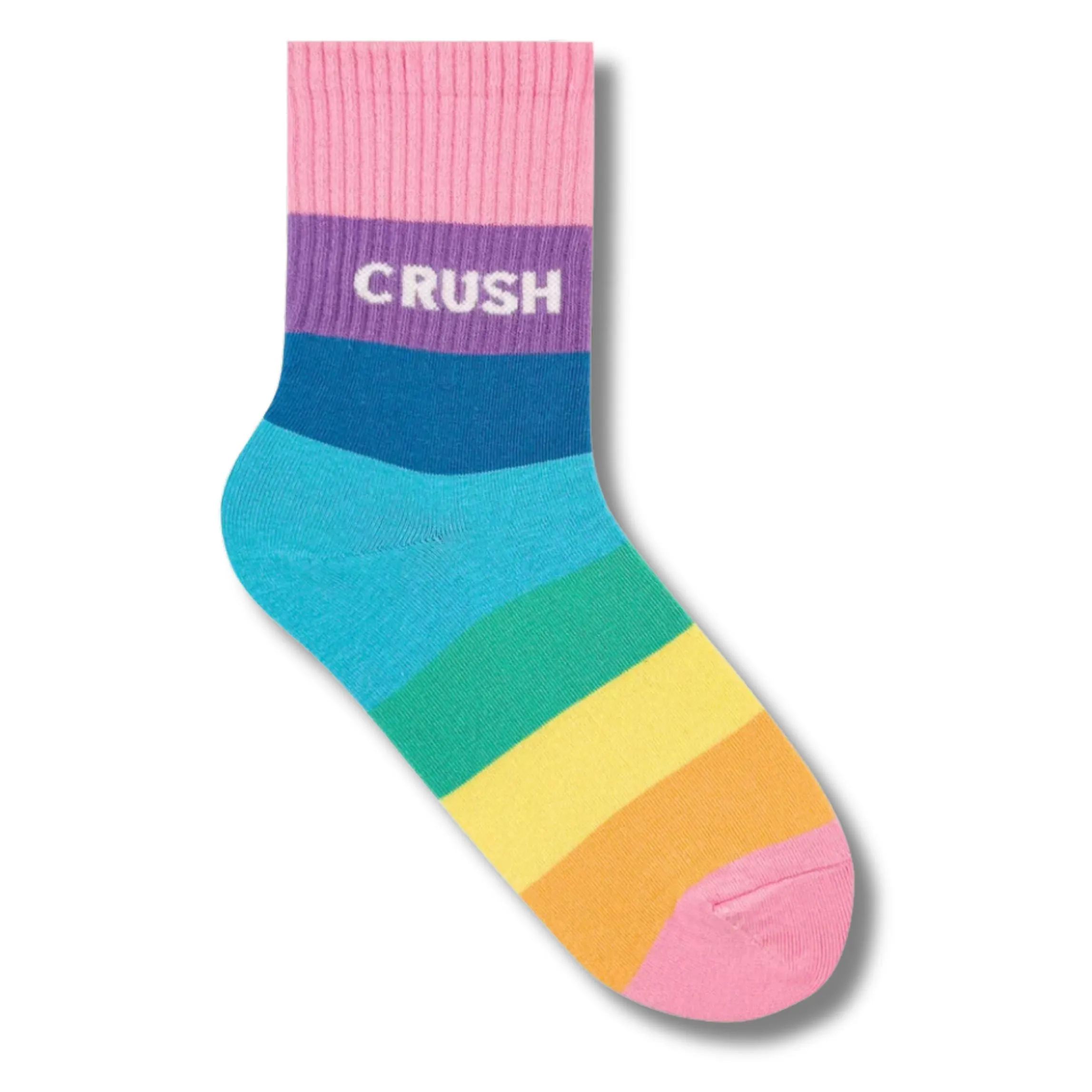 Rainbow Crush Women's Crew Socks [2 Color Shade Options] Size 5-10