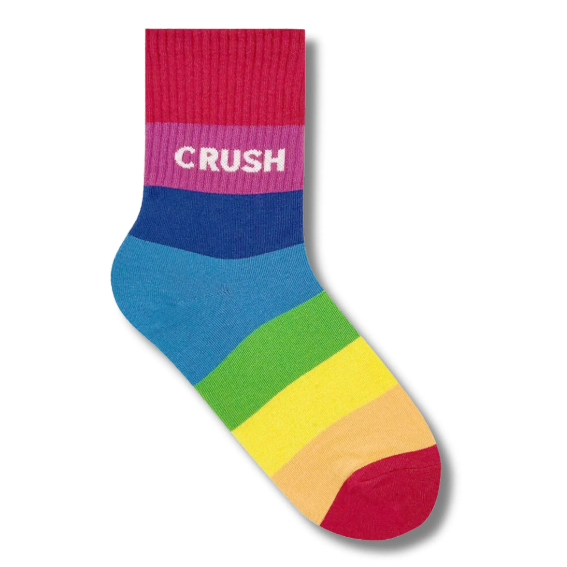 Rainbow Crush Women's Crew Socks [2 Color Shade Options] Size 5-10
