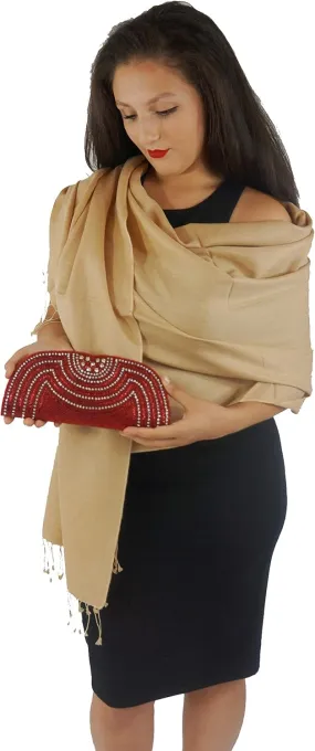 Scarves/wrap/stole/shawl in Pashmina from Cashmere Pashmina Group (Beige)