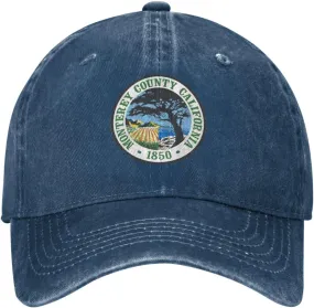 Seal of Monterey County, California Baseball Cap for Men Women Vintage Trucker Hat Golf Hats Dad Hat