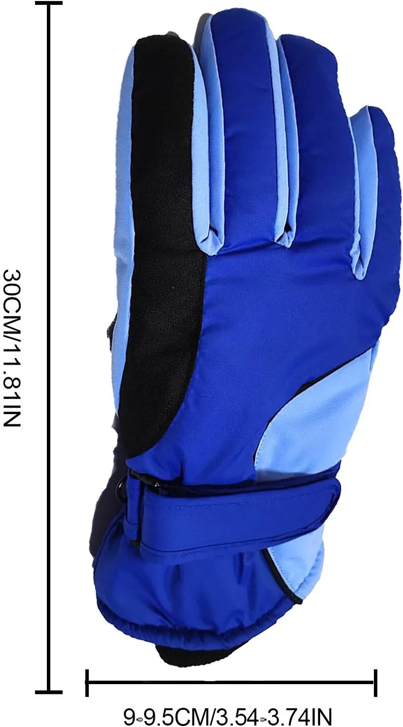 Ski Snow Gloves for Women Men Windproof Touchscreen Ski Touchscreen Gloves Warm Winter Snow Mittens (Pink, One Size)