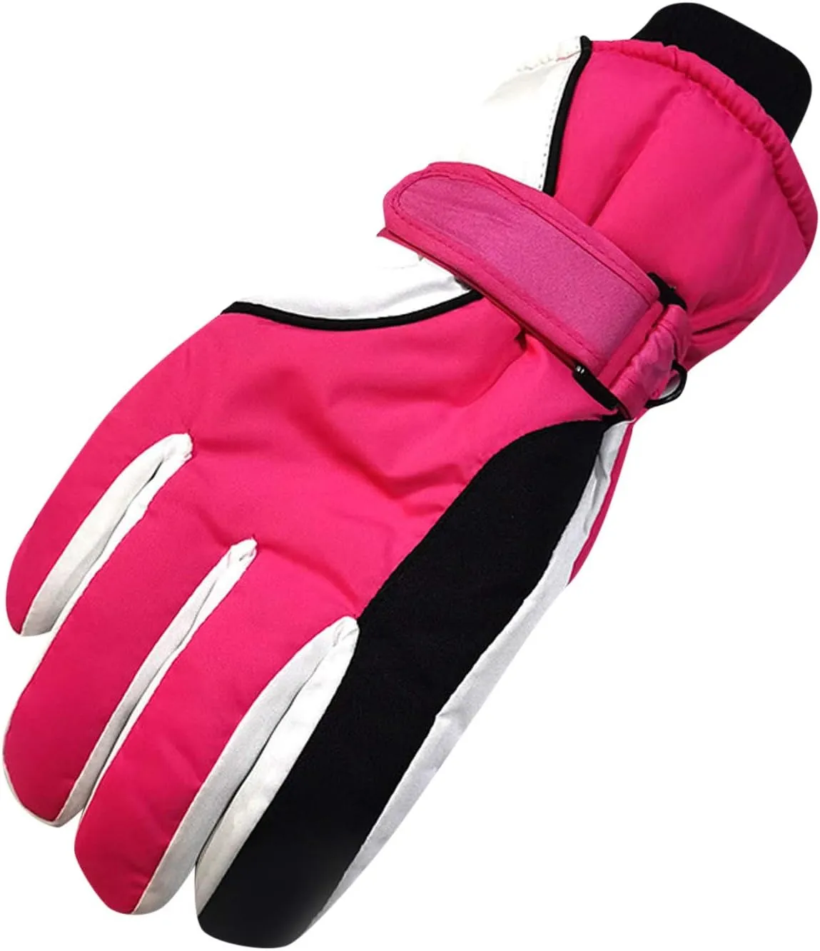 Ski Snow Gloves for Women Men Windproof Touchscreen Ski Touchscreen Gloves Warm Winter Snow Mittens (Pink, One Size)