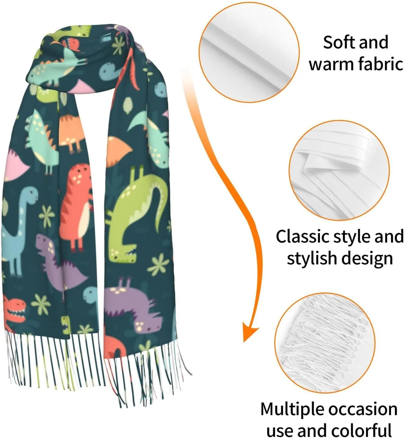 Supdreamc Cashmere Feel Scarf Soft Women Warm Cozy Scarves Multiple Colors