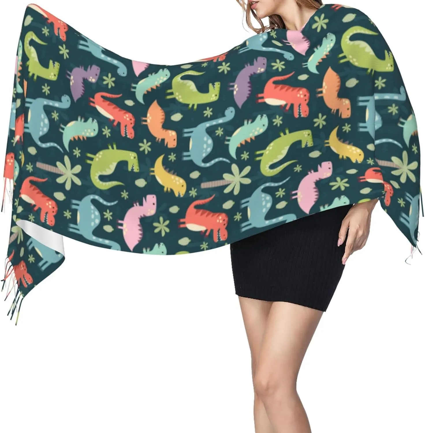 Supdreamc Cashmere Feel Scarf Soft Women Warm Cozy Scarves Multiple Colors