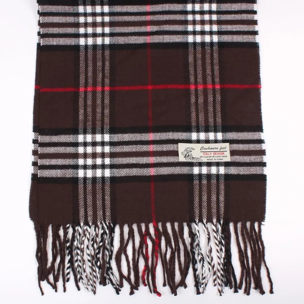 Tartan Plaid Cashmere Feel Classic Soft Luxurious Winter Scarf For Men Women