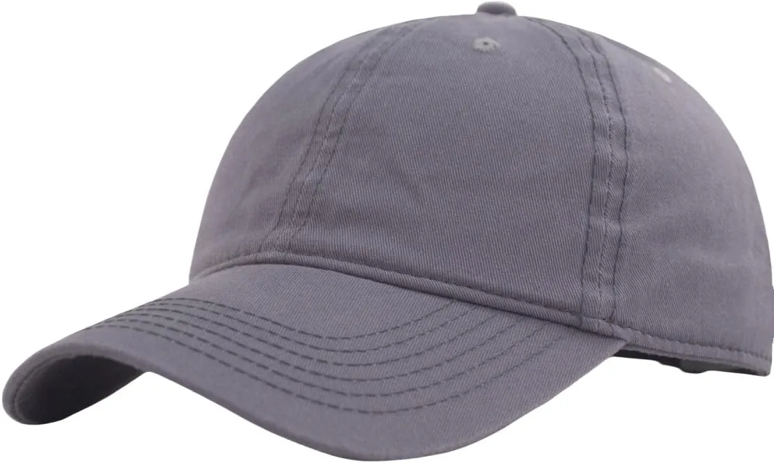 TSSGBL Vintage Cotton Washed Baseball Caps Unstructured Low Profile Adjustable Distressed Dad Hat for Men Women S-M-L-XXL