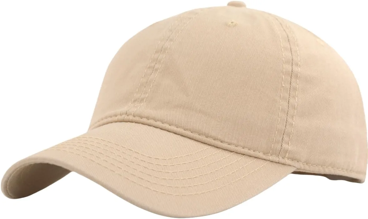 TSSGBL Vintage Cotton Washed Baseball Caps Unstructured Low Profile Adjustable Distressed Dad Hat for Men Women S-M-L-XXL