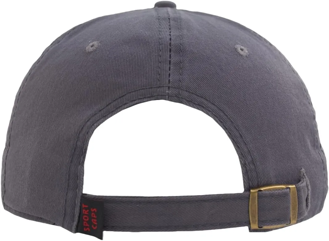TSSGBL Vintage Cotton Washed Baseball Caps Unstructured Low Profile Adjustable Distressed Dad Hat for Men Women S-M-L-XXL