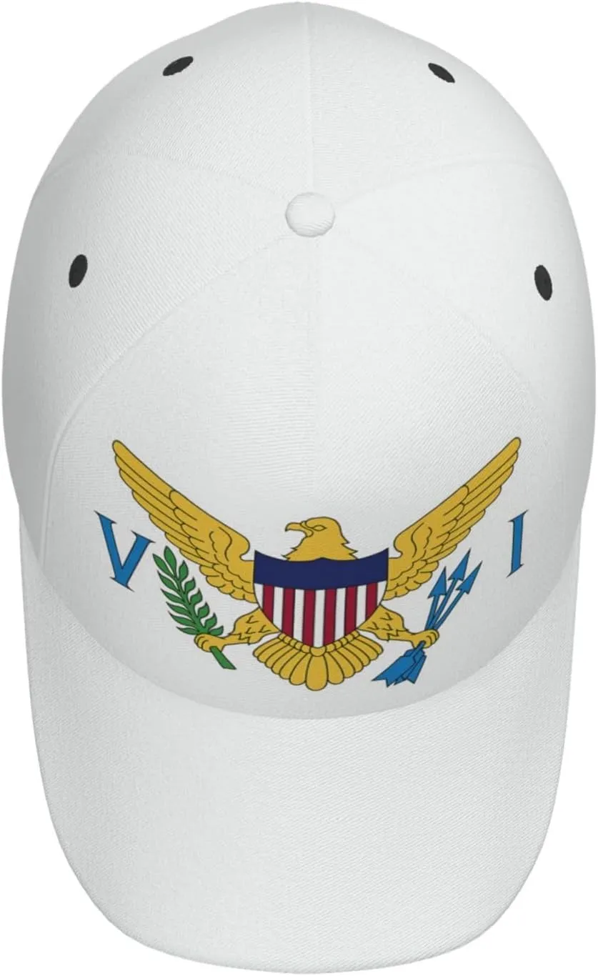 Us Virgin Islands Flag Baseball Hat Beach Sun Hat Travel Flag Hat for Men Women Teens