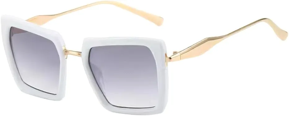 Vintage Sunglasses for Women Green Golden Fashionable Glasses High-end