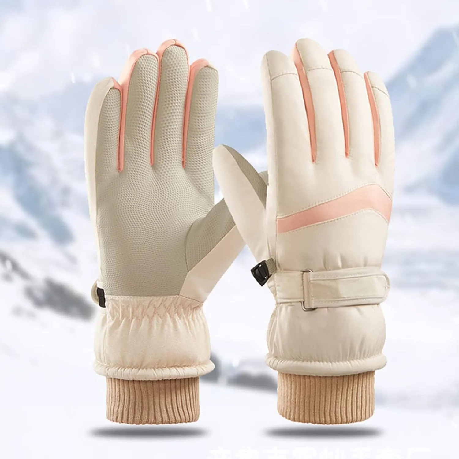 Winter Gloves Warm Windproof All Fingers Touchccreen Gloves for Men Skiing Snowboarding Outdoor Work
