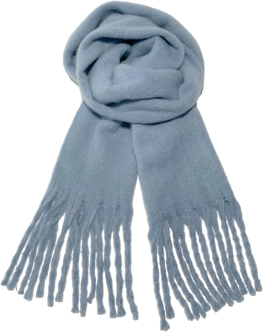Winter Scarf for Women Big Chunky Scarf Solid Warm Soft Oversized Thick Blanket Scarves Shawl Cashmere Feel