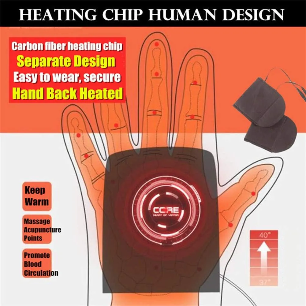 Women's & Men's USB Heated Gloves Knitting Hands Full & Half Heated Fingerless Heating Warmer with Button Washable Design