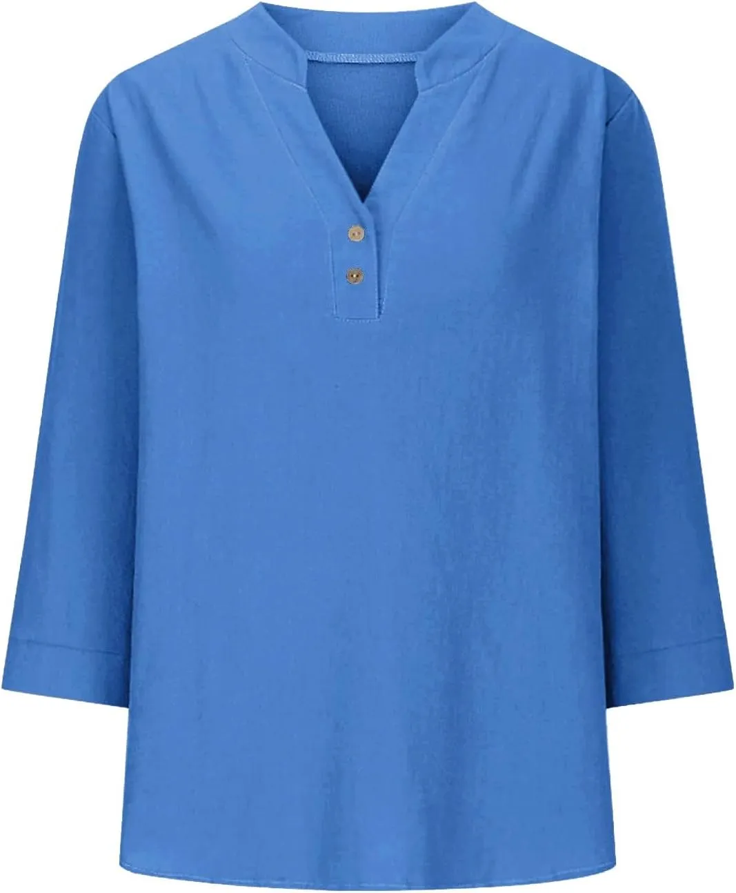 Womens Office Ready Linen Blouses Summer Tops 2025 V Neck Button Down Shirts Casual Tunic Work Vacation Wear