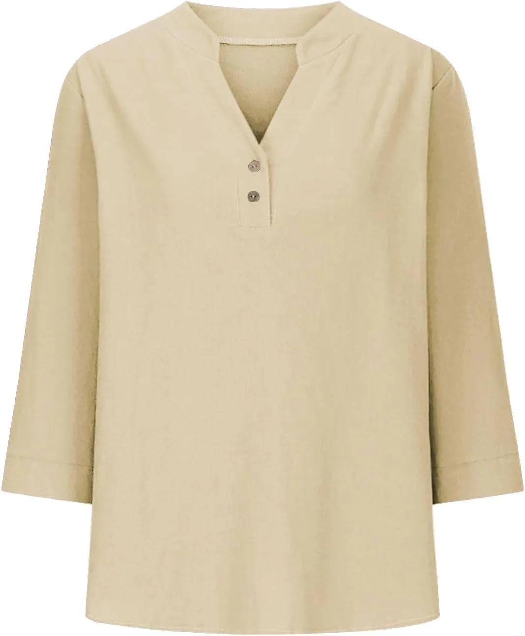 Womens Office Ready Linen Blouses Summer Tops 2025 V Neck Button Down Shirts Casual Tunic Work Vacation Wear
